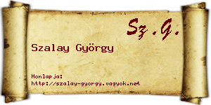 Szalay György névjegykártya