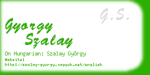 gyorgy szalay business card