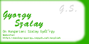 gyorgy szalay business card